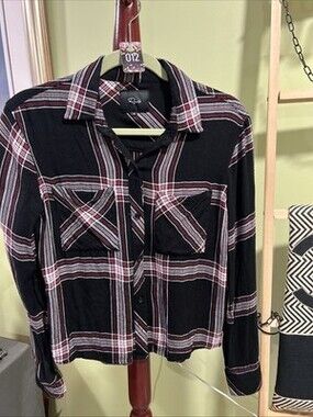 Rails Womens Plaid Button Down Long Sleeves Dylan Shirt Size XS